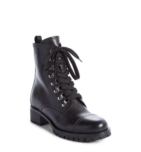 prada rubber bootie|prada combat boots women's.